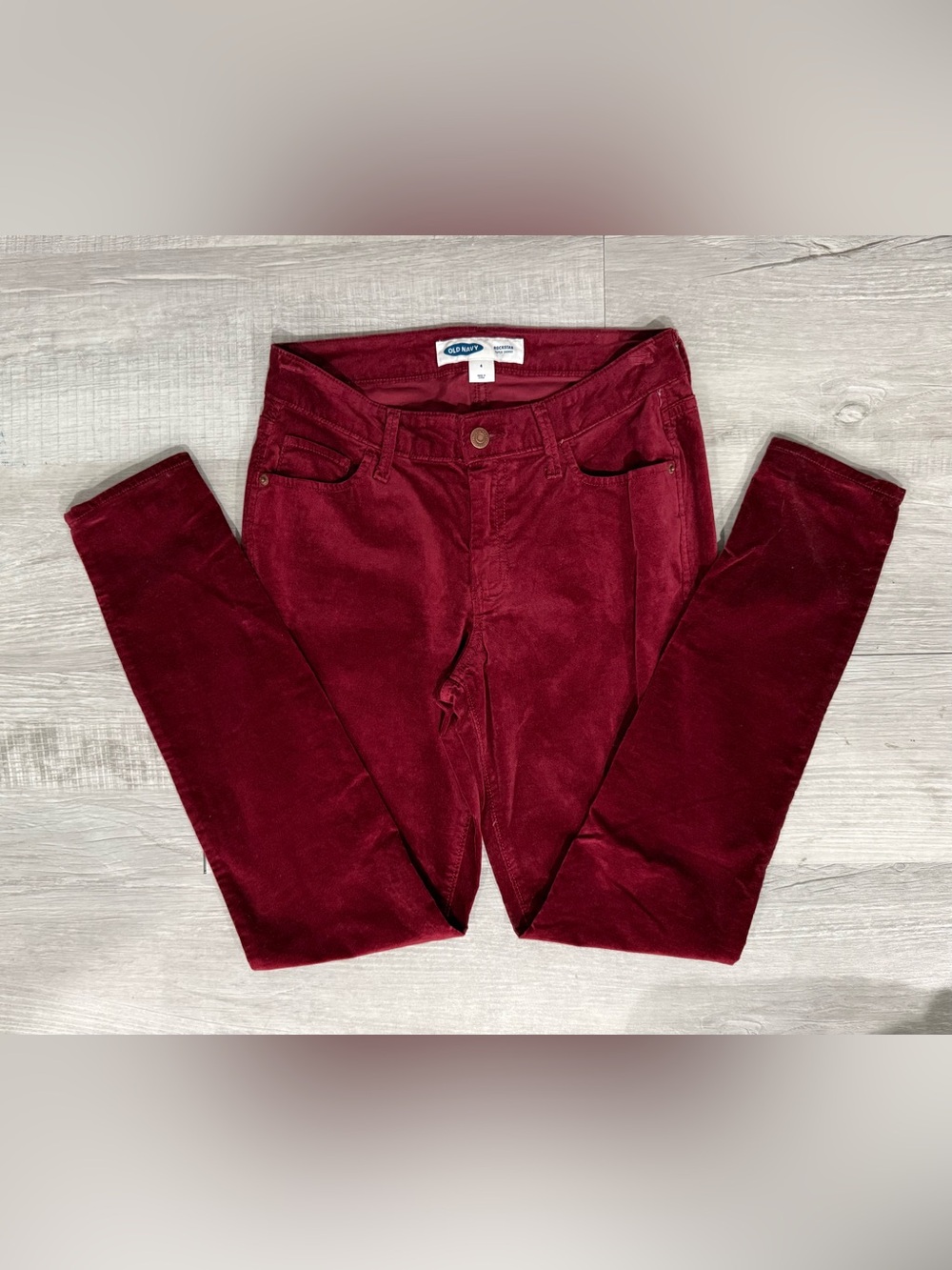 Old Navy Women's Deep Wine Skinny Corduroy Jeans